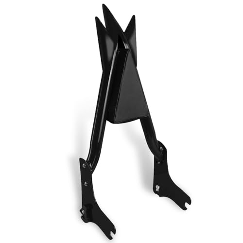 Adjustable Trident Black 27” Detachable Backrest Sissy Bar Passenger Quick Release Fits for Harley Touring Road King Electra Glide Street Glide FLHR FLHX FLHT FLTR 1997-2008 1/1/2” Tubing (Black) - color: 97-08 Black-T