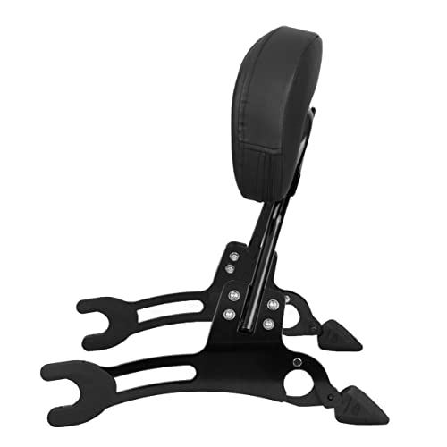 YHMOTO New Short Passenger Sissybar Detachable Backrest Rear Pad for Indian Challenger Chieftain Indian Pursuit Springfield Roadmaster Vintage 2014-2025 (Black)