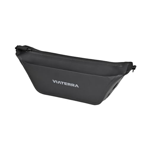 ViaTerra Waterproof Handlebar Bag 2L – Universal Motorcycle Handlebar Pouch | Front/Crash Bar Storage Bag For Adventure Riding