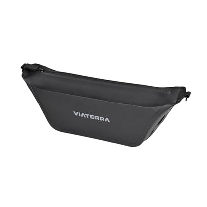 ViaTerra Waterproof Handlebar Bag 2L – Universal Motorcycle Handlebar Pouch | Front/Crash Bar Storage Bag For Adventure Riding