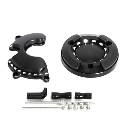 Monkey125 Left Right Engine Cover Protector Slider Compatible with Monkey 125 Super Cub C125 2018-2021 3D CNC Motorcycle Accessories Engine Crankcase Guard (Black) - color: Black2