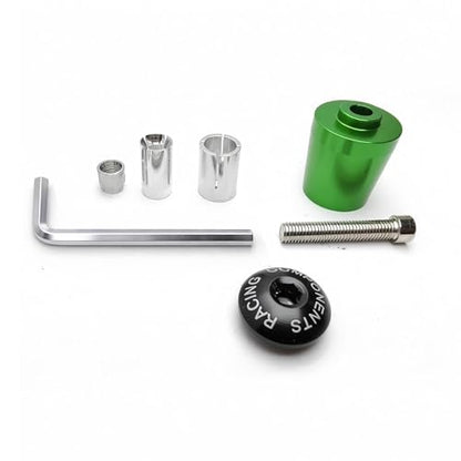 Motorcycle Bar Ends Plug, Green Handle Bar End Slider 7/8" 22mm CNC Aluminum Handlebar Grip End Weight Caps Replacement for Ninja 400 500 650 Z900 Z650 CBR600RR CBR1000RR GSXR600 GSXR750 - color: Green