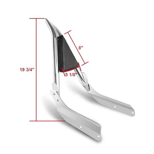 Sissy Bar 21" for Honda VTX 1300/1800 N/R/S Models | Motorcycle Passenger Backrest for Honda VTX1300 2003-2006 VTX1800 2002-2008 (Chrome) - size: Chrome