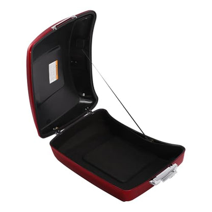 TCT-MOTORPARTS Chopped Trunk w/Backrest Two-Up Mounting Rack Fit For Harley 2017 ROAD STREET GLIDE SPECIAL FLTRXSFLHXS Velocity Red Sunglo 2017S - color: Fit for Velocity Red Sunglo #3