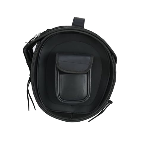 Vance Leather Studded PVC Motorcycle Tail Bag w Quick-Release Straps, Dual Side Pockets, Universal Fit Storage for Cruiser and Touring Motorcycles - style: Studded