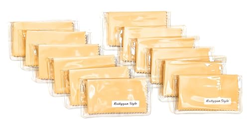 Premium Microfiber Cleaning Cloth in Individual PVC Pouches - Glasses Cleaning Cloth for Eyeglasses, Screens, Phones, Computer, Camera Lens, and Delicate Surfaces (12 x 1Pack) - size: 12 Pack size