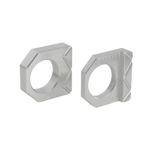 Dirt Bike Rear Axle Block CNC Motorcycle Chain Tensioner Adjuster for KX450F 16-18 KX250F 17-19 KX250 KX450 19-24 KX250X KX450X 22-24 Silver - color: silver