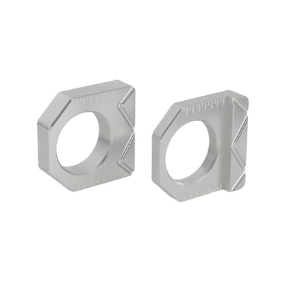 Dirt Bike Rear Axle Block CNC Motorcycle Chain Tensioner Adjuster for KX450F 16-18 KX250F 17-19 KX250 KX450 19-24 KX250X KX450X 22-24 Silver - color: silver