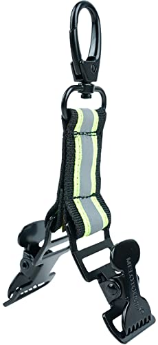 KUNN Firefighter Glove Strap Safety Glove Holder Clips for Work with Alligator Clip - color: Fluorescent Green - Double Clip