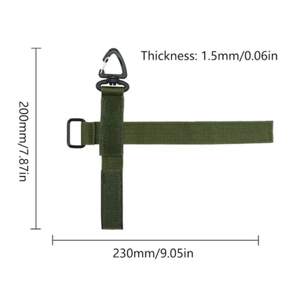 SagaSave Pack of 2 Tactical Gear Glove Holder Strap Heavy Duty Belt Keeper Clip Key Holder with 360° Rotating Buckle for Mountaineering, Hiking, Gardening, Work - color: Khaki