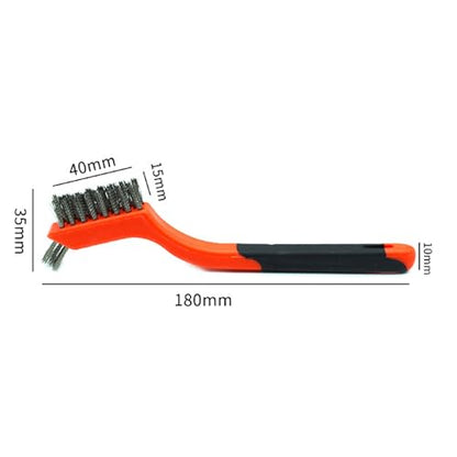 3pcs Small Stainless Steel Little Wire Brushes Set for Cleaning Rust Removal
