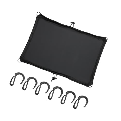 Motoforti 1 Set Motorcycle Luggage Net Helmet Cover 24"x17" Elastic Waterproof Trunk Cover with 6 Hooks Universal Long-lasting