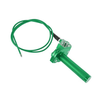22mm Throttle Grip with 120cm Red Throttle Cable 1 Pair of Checkered Red Handle Grips Screw Accessories Aluminum Alloy Motorcycle Throttle Grip Green