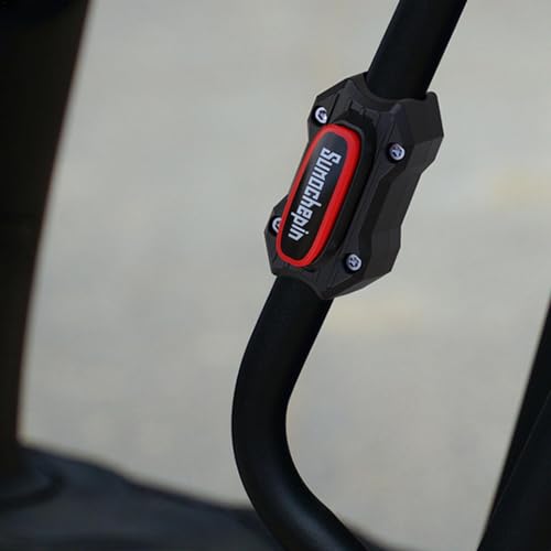 Motorcycle Engine Bumper Block - 2 Engine Anti Scratch Crash Bar Block, Anti Drop Frame Protector | Bumper Anti Fall Block, Anti Collision Engine Protection Boost for 0.78-1.02in Pipe Diameter - color: black red