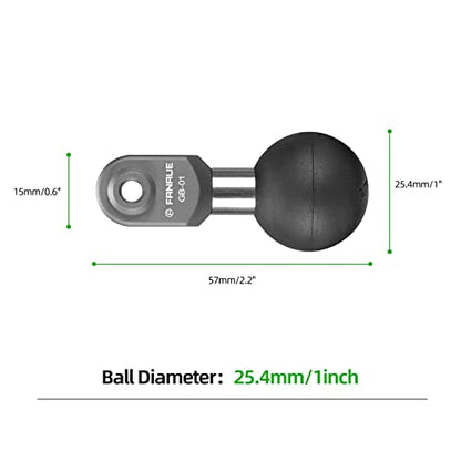 FANAUE GB-01 Action Camera Universal Ball Adapter Interface 1" Ball Assembly,Compatible with GOPRO Hero 9/10/11 and Other Brands of Action Cameras (Pack of 2) - size: GB-01 (Pack of 2)