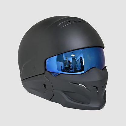 Compatible with EXO Covert Visor Replacement Motorcycle Helmet Visor Sun Protection Anti-Scratch, Universal(Blue) - color: Blue