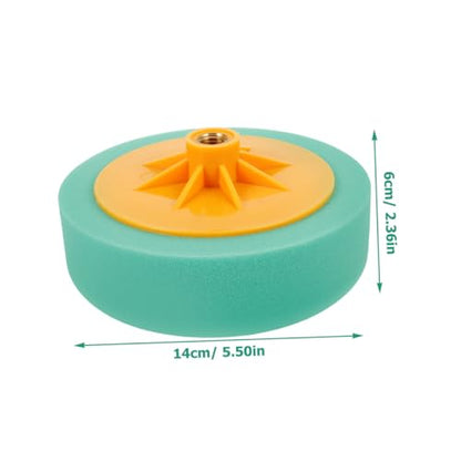 CHILDWEET Polishing Sponge Pads Buffing Sponge Drill Attachment 6-inch Green Polyester Honeycomb Car Detailing Wax Applicator Pad for Mirror Finish