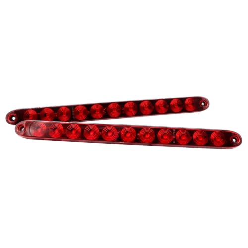 16Inch 11 LED Red Trailer Brake Tail Light, 2 Pack Stop Turn Brake 3rd Light Strip for Truck Trailer Boat RV Golf Cart UTV ATV