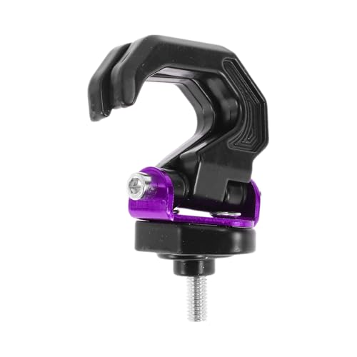 Adjustable Universal Motorcycle Hanging Hook Horn-Type Double Hook Motorcycle Helmet Luggage Bag Holder Hanger for Scooters Bicycles Black Purple 1 Pc 65mm