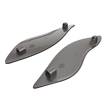 Advanblack Billet Silver Side Wings Air Deflectors, Fairing Side Wing Windshield, Fairing Side Shield, Adjustable Wind Deflectors, Compatible for Harley Touring Street Electra Glide 2014-2023 - color: Billet Silver