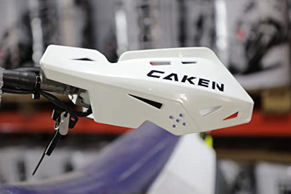 Universal 7/8" 22mm and 1 1/8" 28mm Dirt Bike Handguards CNC Bracket Handle Bar Hand Guards for Motocross ATV Scooter CRF KLX KX LTR TRX SX SXF EXC XCW Grizzly Hawk 250 Bicycles-White - color: White
