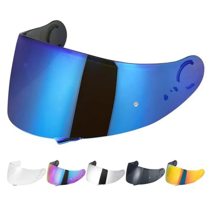 GT Air Visor Repalcement for GT Air 2, Outer Face Helmet Shield Compatible with CNS-1/Neotec/TC-5/TC-9 Accessories (Chrome Blue) - color: Chrome Blue