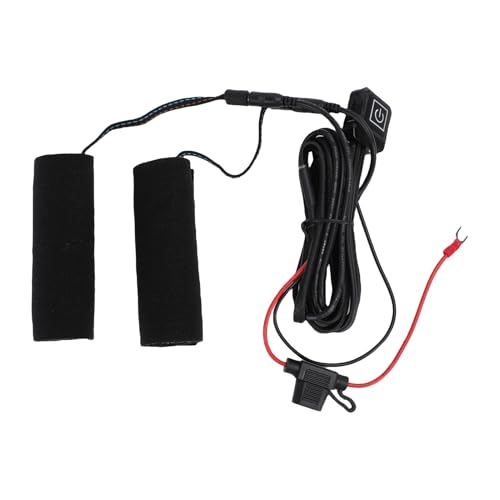 Zunate Heated Grips Cover for Motorcycles and ATVs, 3 Heat Settings with Intelligent Temp Control, IP67 Handlebar Sleeve for Cold Weather