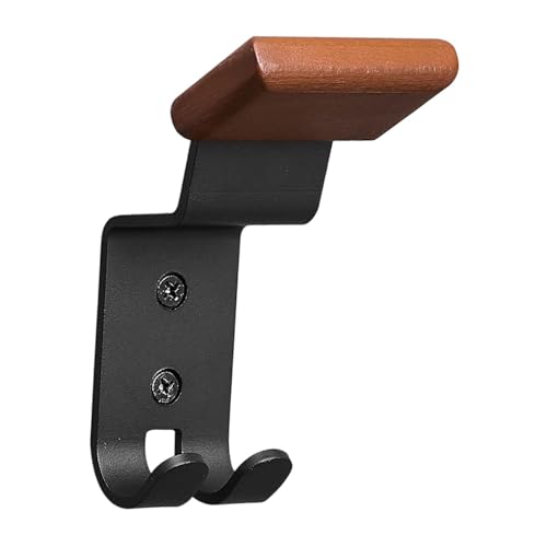 Helmet Holder Wall Mount Motorcycle Gear Rack Wooden Steel Heavy Duty Hanger Display Stand with Key Hook Organizer Suitable for Garage Storage, 7.5x5x15.5cm - size: 7.5x5x15.5cm