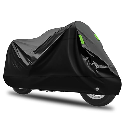 Motorcycle Cover Heavy Duty with Anti-Theft Lock Hole,Water Resistant Scooter Cover for All Weather Outdoor Protection,Universal Moped Covers for Motorcycle Length up to 100.39"
