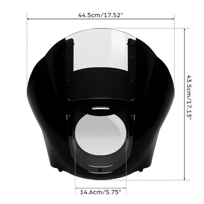 Fairing Windshield SLMOTO Clear Quarter Head Fairing Windshield w/ 39mm Fork Clamps Fit for Harley VRSCA VRSCAW Sportster XL 883 1200 Dyna - color: Clear Windshield + Black 39mm Clamps