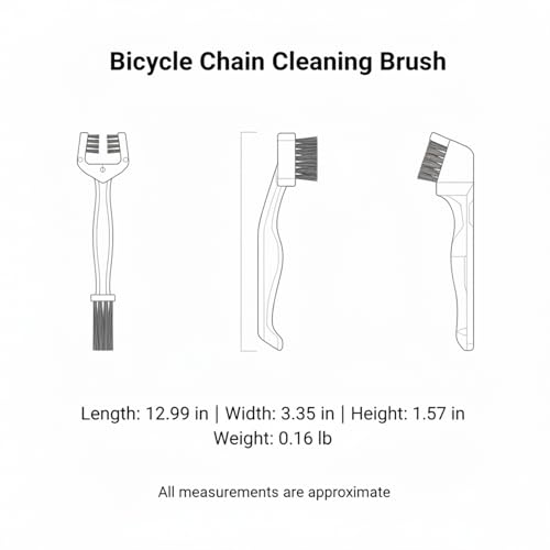 Bicycle Chain Cleaning Brush, Double-Headed Drivetrain Scrubber for Bike and Motorcycle Maintenance, PP Plastic Tool for Grease and Grime Removal (1 PC) - color: Red