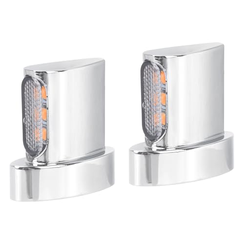 LED Turn Signal Light Motorcycle Mini Blinkers Indicators Fit for Harley Sportster XL 1992-2022 M6 Bolt Thread (Chrome Shell+Clear Lens+3 Lights) - color: Chrome Shell+Clear Lens+3 Lights