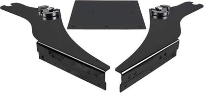 ECOTRIC King Luggage Trunk Bracket Rack Compatible with 1997-2008 Harley Touring FL Mount King Latches Razor Chop Trunk Mount - Black - color: Black