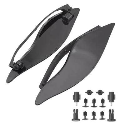 Fairing Air Deflectors Side Wing Windshield Adjustable Wind Deflectors Compatible with 2014-2024 Harley Electra Glide Street Glide Tri Glide Ultra Limited Fairing Side Shield (Black) - color: Black
