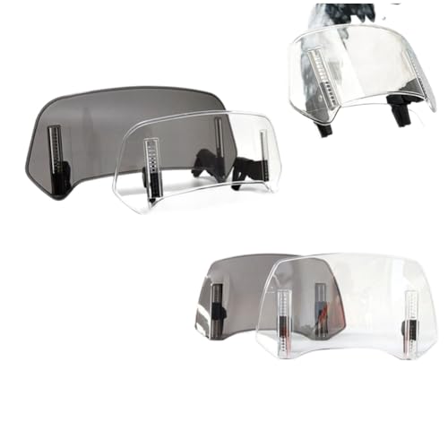 Motorcycle Windshield Extension Adjustable Spoiler Deflector 36X14cm Grey