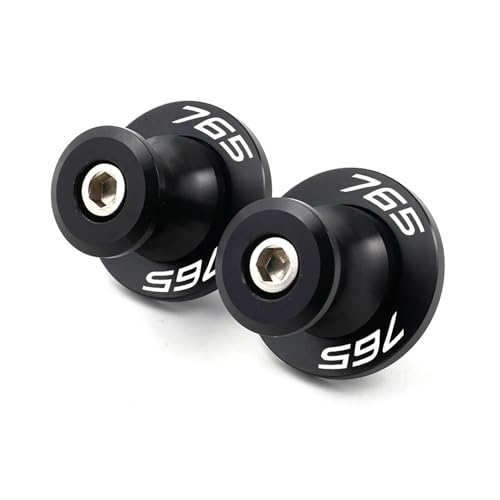 Swingarm Spools, Compatible With Triumph Street Triple 765 RS S R 765RS 765R 675 Motorcycle Swingarm Spools Sliders Stand Screw(Black-765)