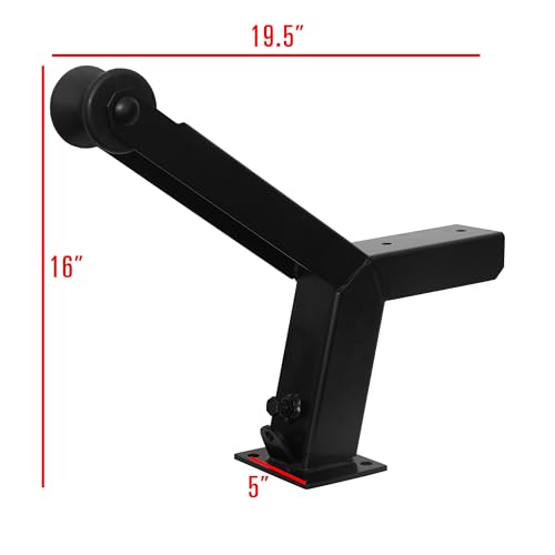 Extreme Max 3006.8785 Adjustable Height Notched Winch Stand with Roller - Black Powder Coat Finish, Hardware Fits 3" W x 4" H Trailer Frames - color: Black, size: Fits 3"W x 4"H Trailer Frames