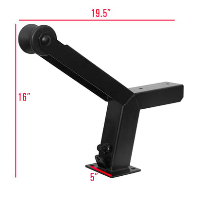 Extreme Max 3006.8785 Adjustable Height Notched Winch Stand with Roller - Black Powder Coat Finish, Hardware Fits 3" W x 4" H Trailer Frames - color: Black, size: Fits 3"W x 4"H Trailer Frames