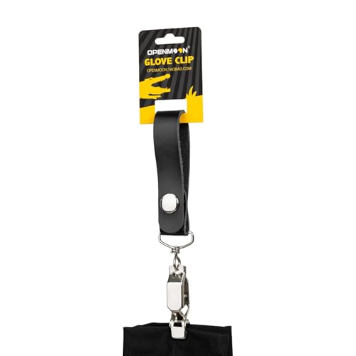 OPENMOON Portable Glove Leather Clips (Black) - color: Black