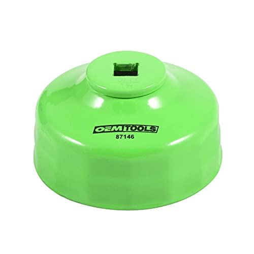 OEMTOOLS 87146 75/77 Millimeter 15 Flute Oil Filter Wrench, Green, Blend - style: 75/77 mm 15 Flute