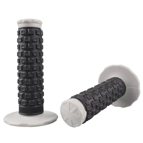 7/8" Dirt Bike Grip Rubber Anti-Slip Universal Motorcycle Grips Handlebar Racing Grip for Motocross Mini Bike Surron Light Bee x Grips KLX110 YZ450F XR50 CRF80 Motocross Grips - color: Gray