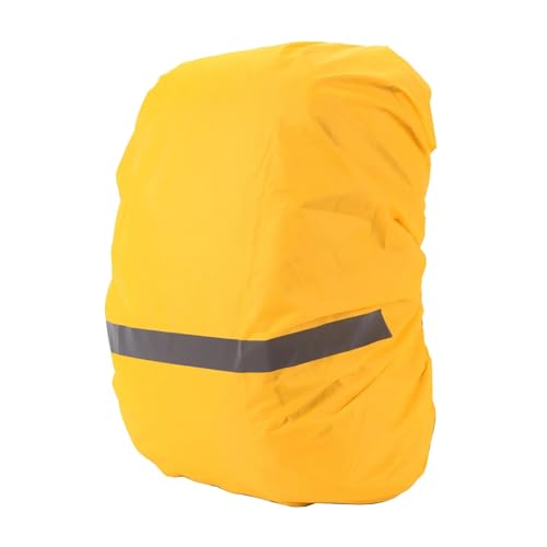 Backpack Rain Cover Waterproof Backpack Cover Solid Color Reflective Night Cycling Rain Suitable for 18L-25L Small - color: Yellow08 S(18L-25L)