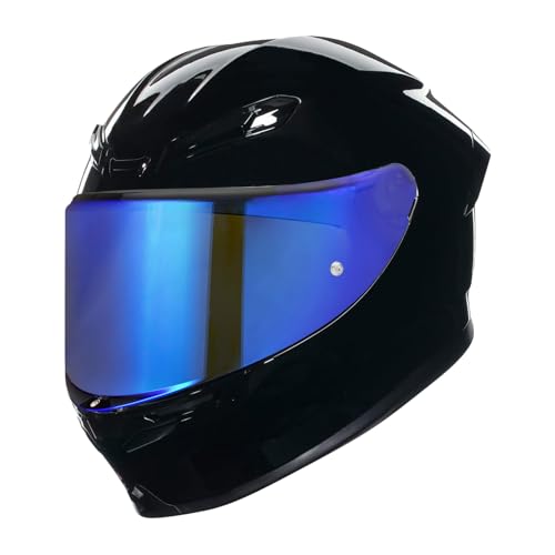 K6 Helmet Shield Visor Replacement Face Shield Compatible with K6 K6S Motorcycle Helmet Accessories (Chrome Blue) - color: Chrome Blue