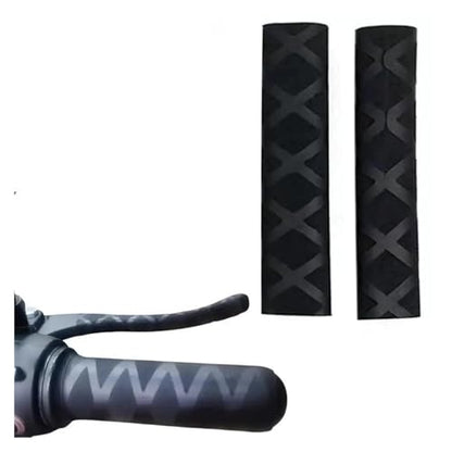 Universal Motorcycle Heat Shrink Sleeve Handlebar Covers Rubber Shrinkable Handlebar Grip Glove Non Slip Waterproof Handlebars Grips - color: Black brake sleeve