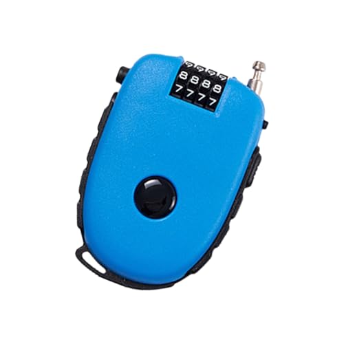 Compacts Light Weight Cable with Steel Wire Simple Installation for Motorcycle Helmets Gym Lockers Compacts Travel Combination Bike - color: Blue