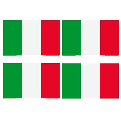 4 PCS Flag Stickers - Italy Flag Stickers Decals for Cup Computer Laptop Car Bumper Window Helmet Musical Instrument with Smooth Surface - size: Italy