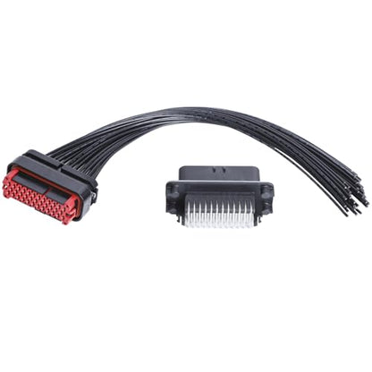 35 Pin ECU Connector Plug Kit, Female ECU Connector Wiring Harness + ECU Male Connector Socket for Automotive RV Truck Computer