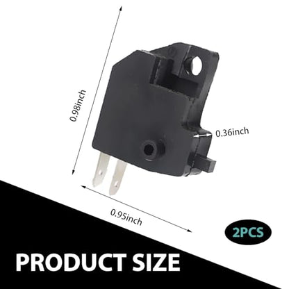 Motorcycle Left & Right Front Brake Light Stop Switch, 2-pin Left and Right Disc Brake Switch, Universal for Motorcycle and Off-Road Vehicles (Black)
