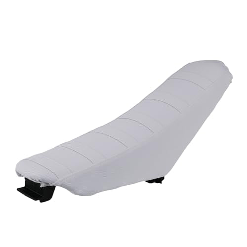 Electric Dirt Bike Seat Cover for Yozma In 10 E-Bike Non-Slip Soft Cushion White - color: white background white stripes
