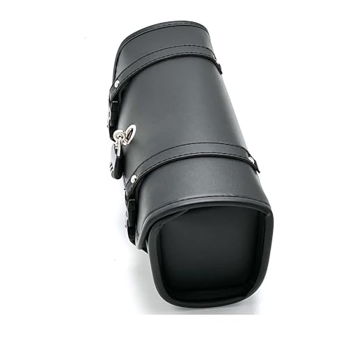Motorcycle Bag with lock Universal PU Leather Motorbike Fork Bag Saddlebags Handlebar Bag Sissy Bar Storage Tool Bag-31cm (Style B) - style: Style B
